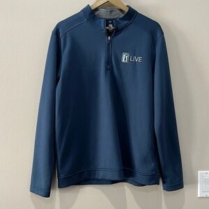 Adidas PGA Live Blue Quarter Zip Pull Over in size M